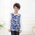 Long sleeve winter clothes for children camouflage pattern kids tshirt